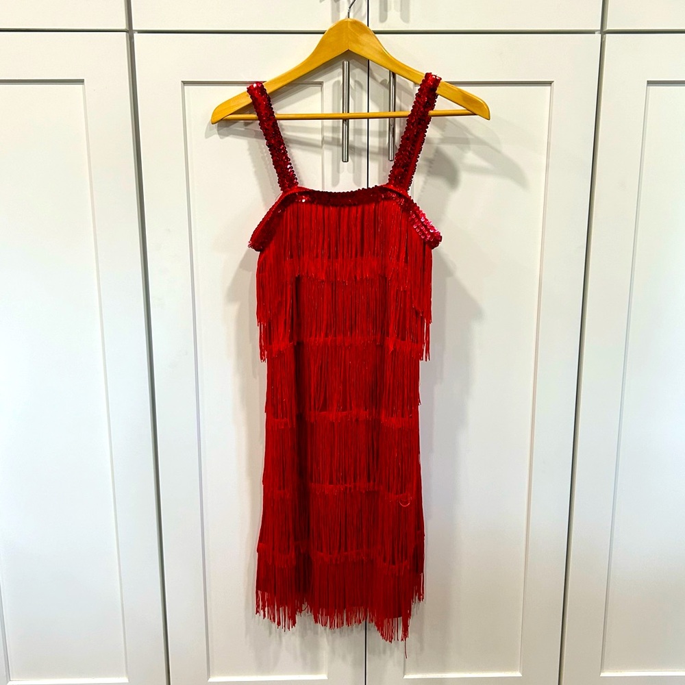 Halloween Costume! Red Flapper Dress, size M